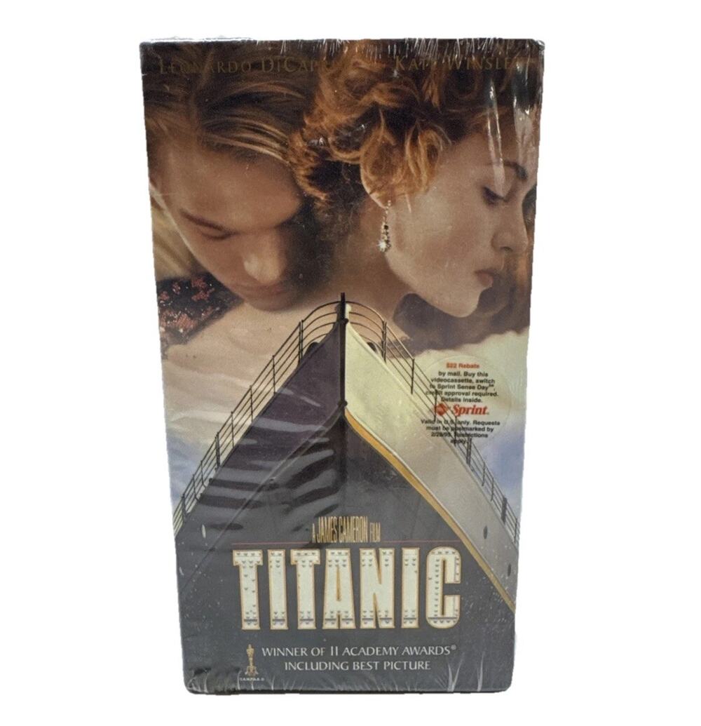 NEW Factory Sealed Titanic VHS 2 Tape Box Set Sprint Rebate Promo Sticker 1997